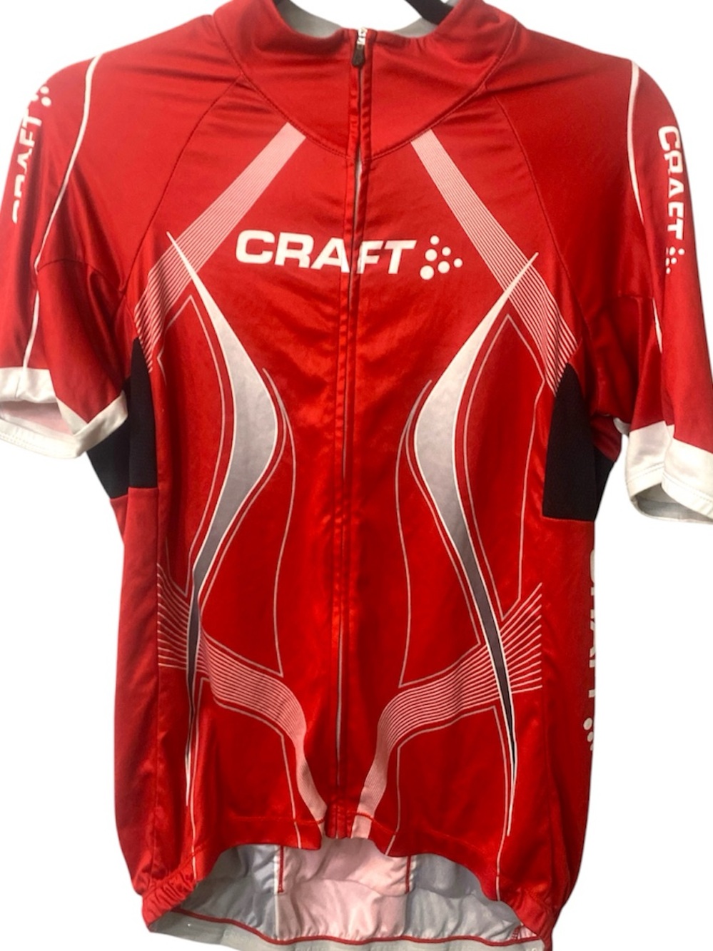 Craft Red Cycling Jersey with White & Black Accents